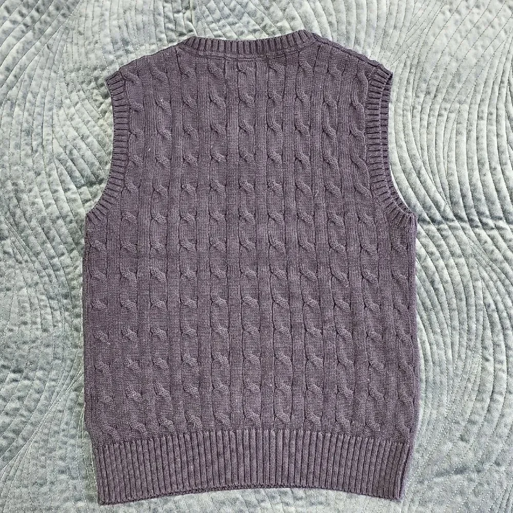 Polo by Ralph Lauren Men's Gray Cable Knit Sweater Vest